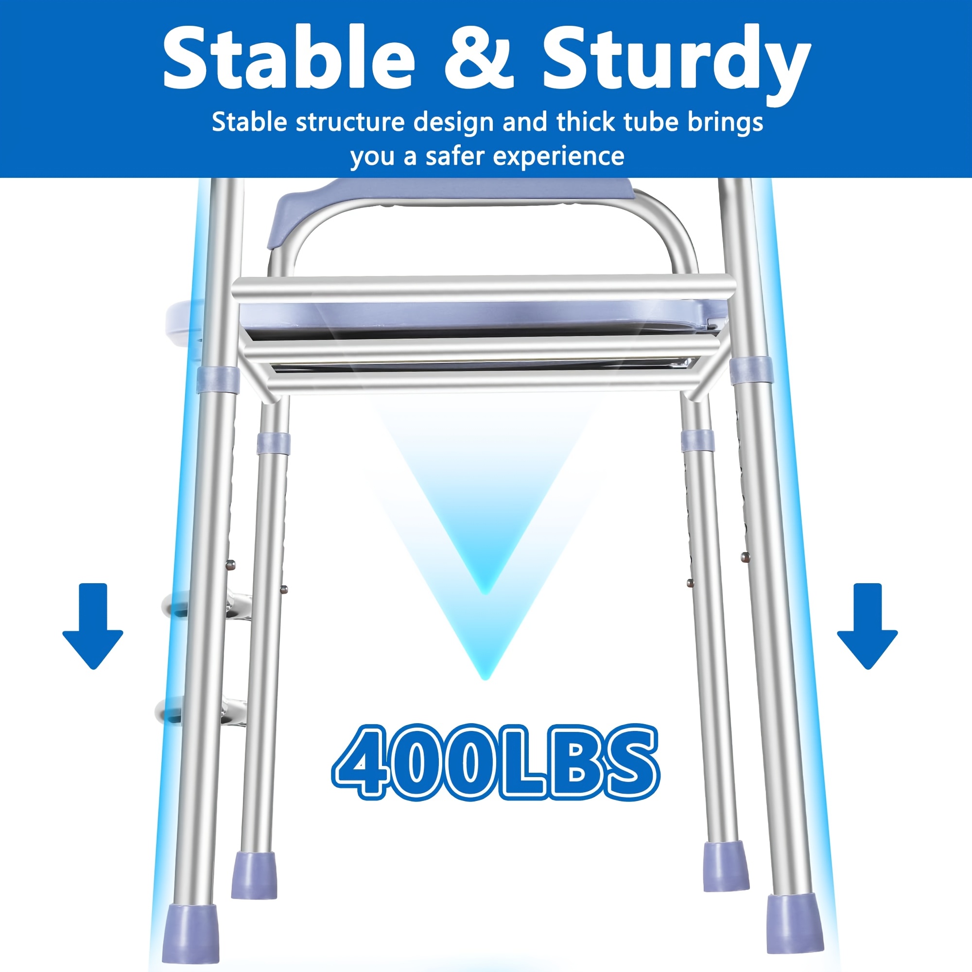 Toilet Seat Risers With Footrests, Adjustable Jamaica