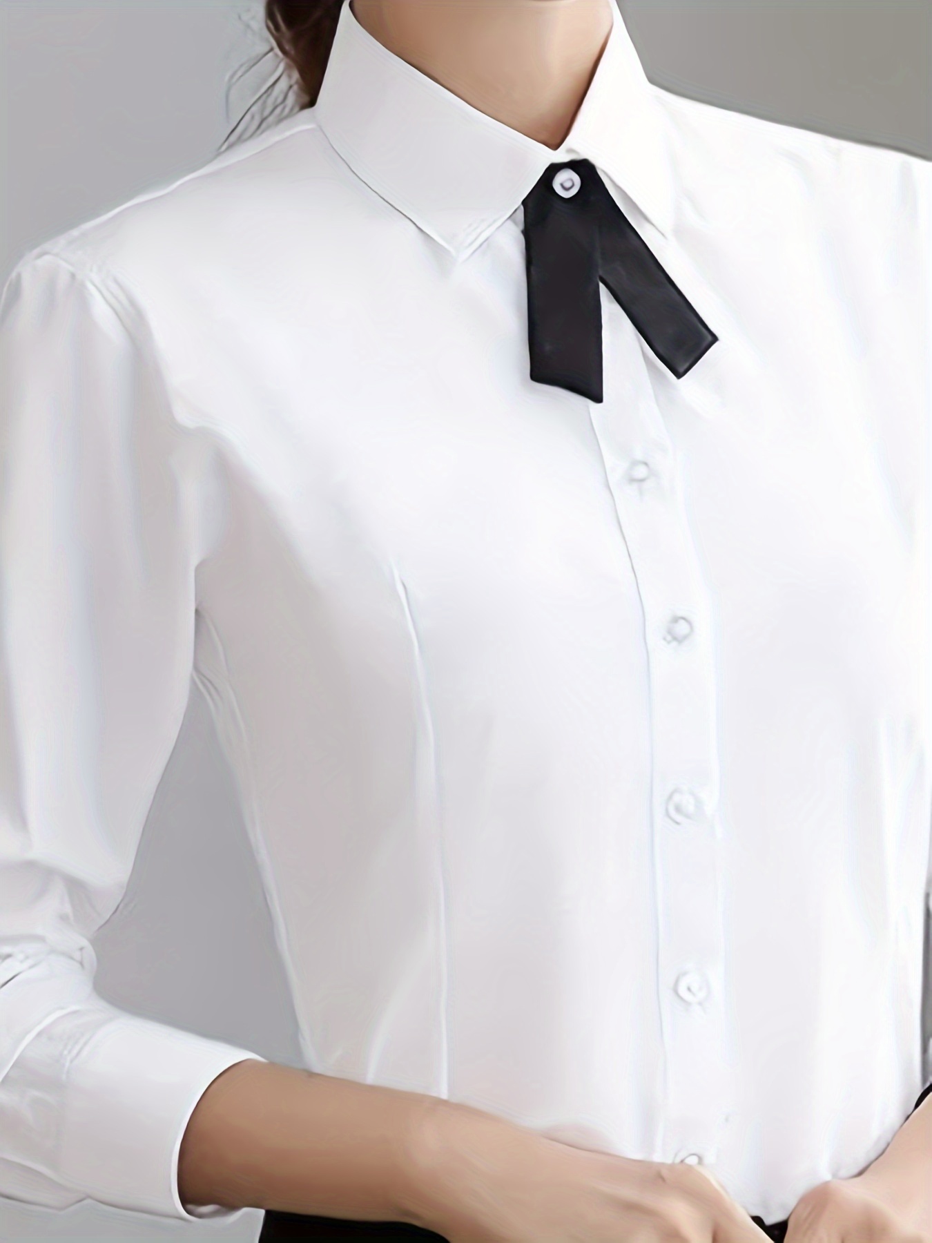 chemise boutonnée à manches longues femme col Temu Morocco