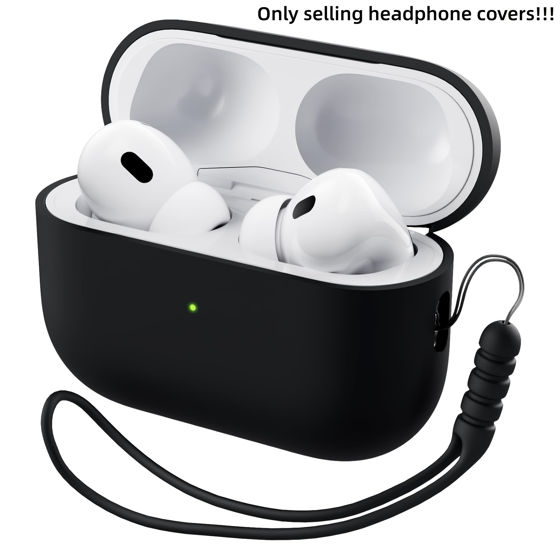 TEMU Compatible With , Anti-loss Lanyard Included, Soft Anti-drop Full Protection Headphone Case, Liquid, Skin-friendly Texture, Material, Flexible
