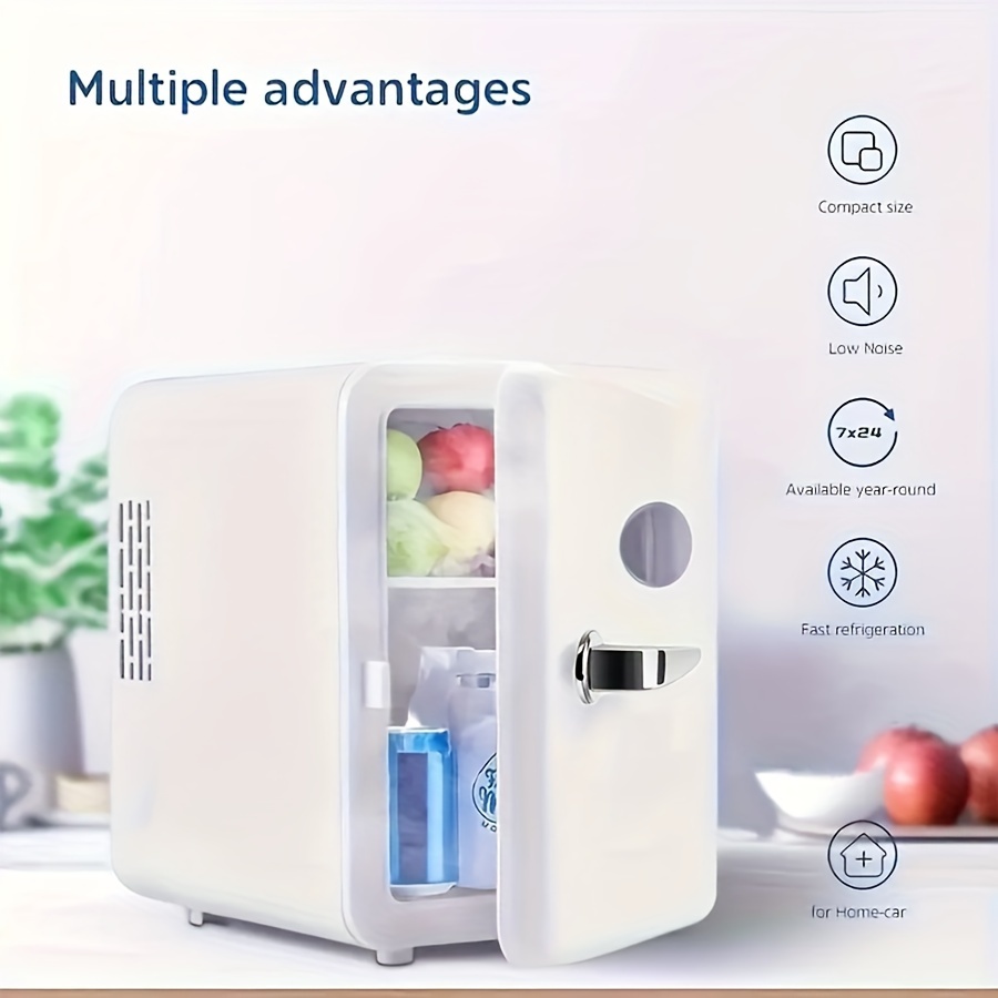 Mini refrigerador portátil de doble uso, nevera pequeña de una sola puerta  para el cuidado de la piel, nevera cosmética para el coche y el hogar