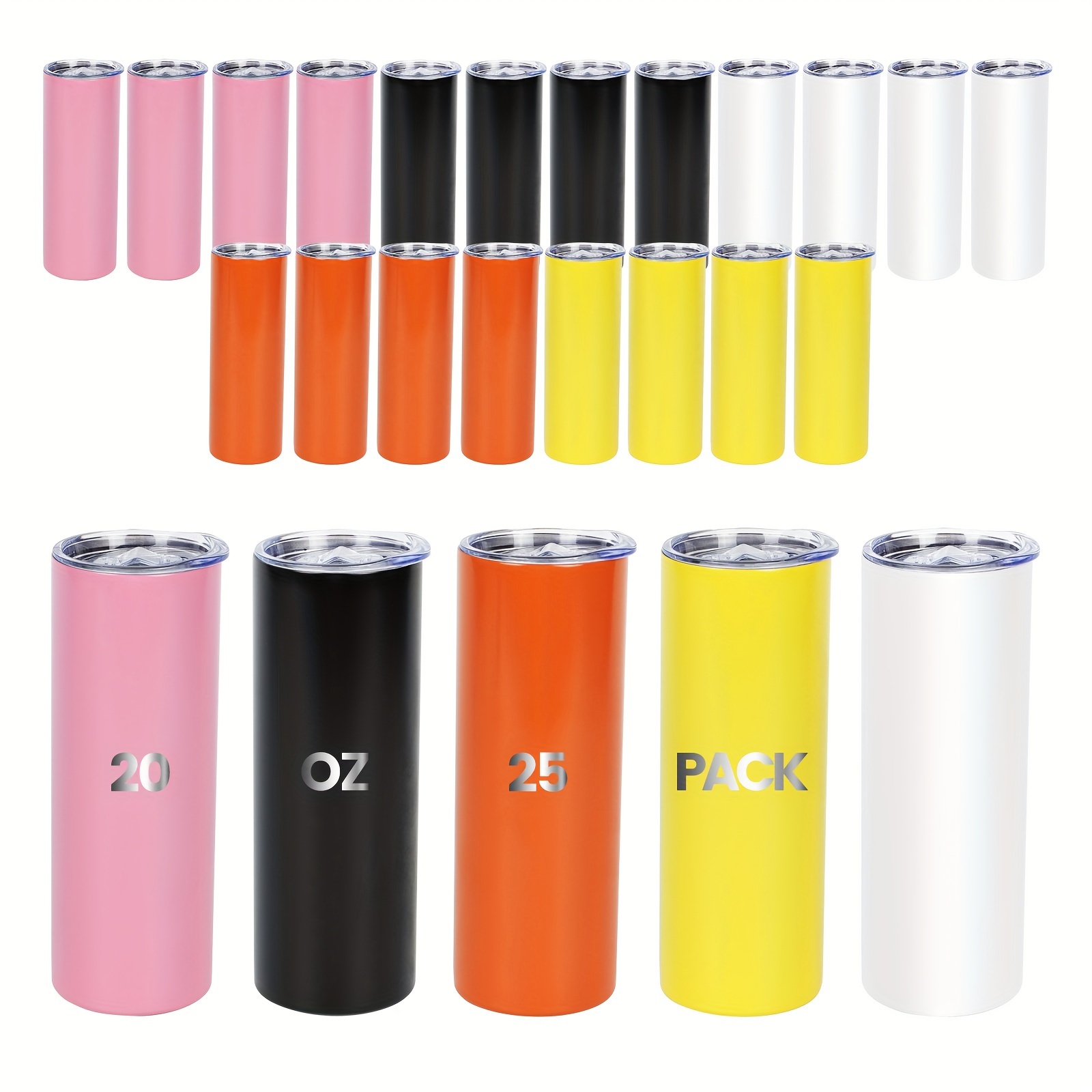 

25pcs, 20oz , Lid Steel Insulated Cup, For Engraving Dipping , , , Camping, Cup