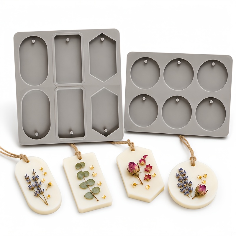 2pcs 12   wax sheet silicone mold handmade candle mold keychain resin mold diffuser stone pendant handmade   pendant molds wax sheet kit for making wax