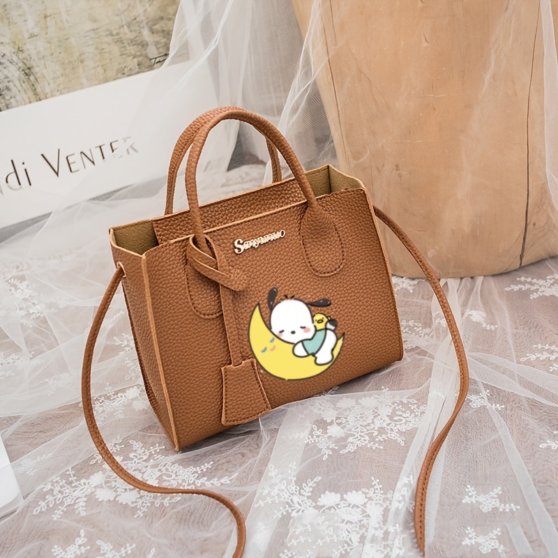 Tote Bag Lightweight, Stylish Crossbody Shoulder Bag with  Zipper Closure, Pink Black Options