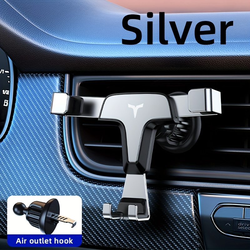 TEMU 1pc Car Vent Phone Holder/stable Gravity Universal Holder/aluminum Alloy abs/upgraded Car Clip