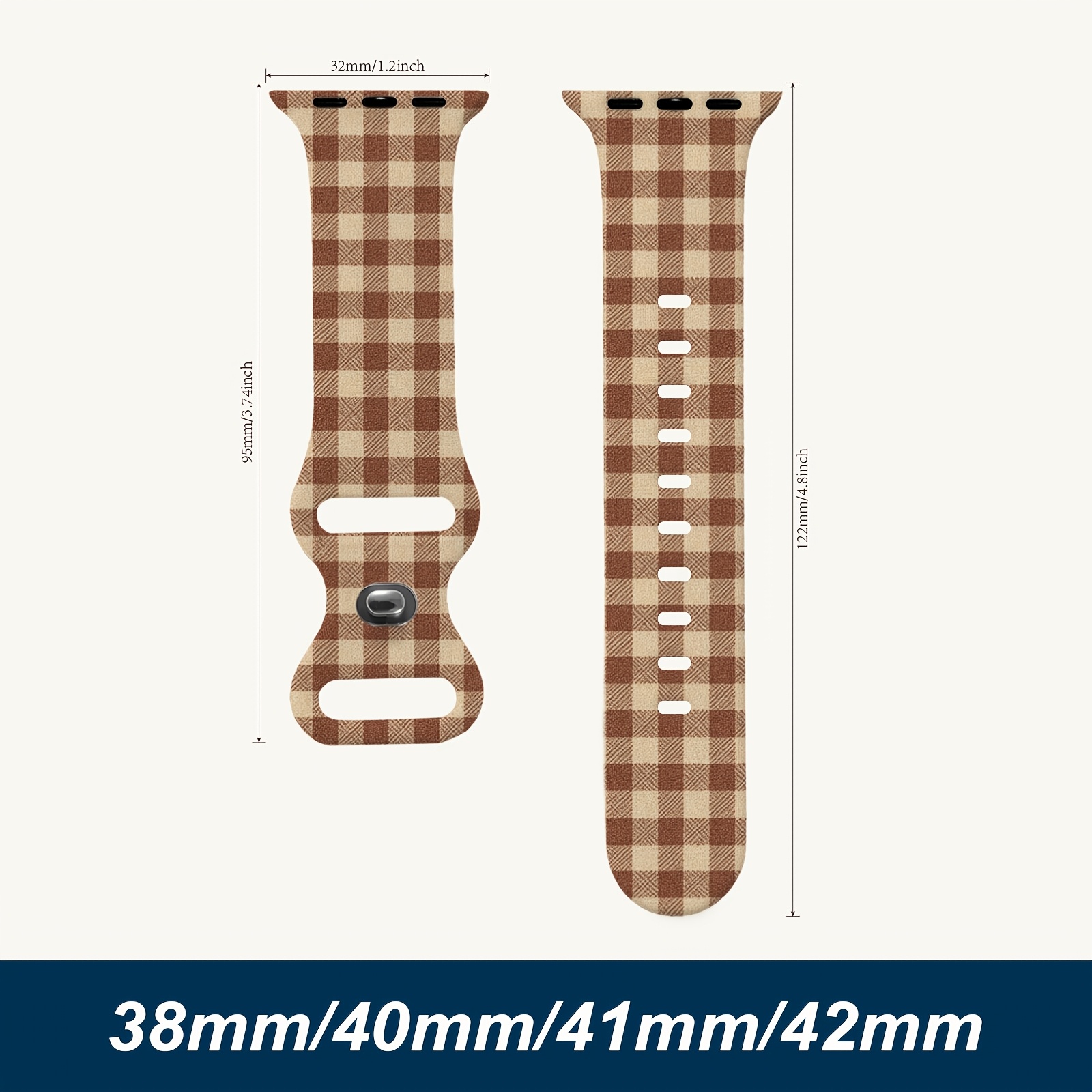 TEMU For Series1/2/3 4/5/6/7/se Silicone Watch Strap 38/40/41/42mm Fashionable New Style Convenient Installation Soft And Breathable Perfect Gift