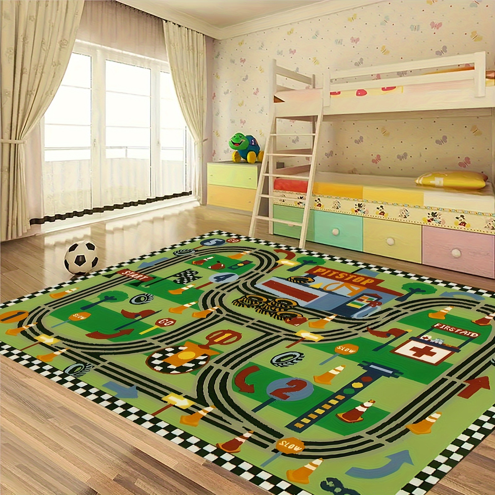 

1pc Pattern Printed Carpet, , 1.1cm, Knitted Polyester , , For , Table, Study, Entryway, Bathroom, - 505gsm