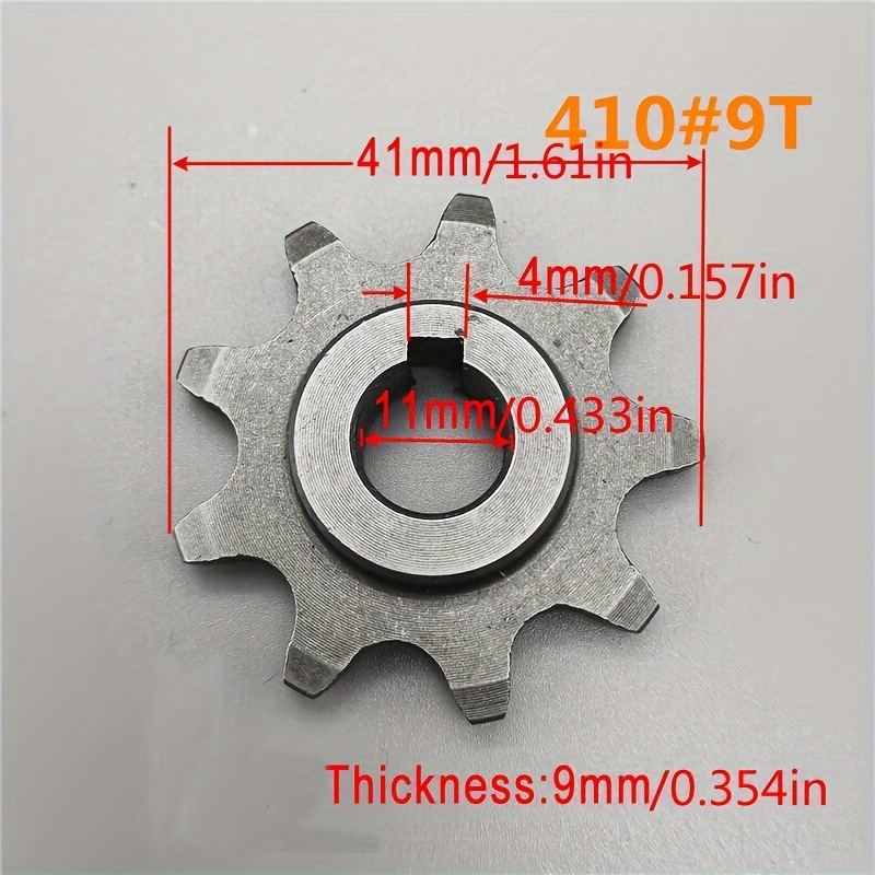 Image of Original 9t Fixed Chainwheel 410 Chain Small Gear, Used For Electric Bicycle Motor My1016z Bicycle Side Drive Motor Unit Motor My1018