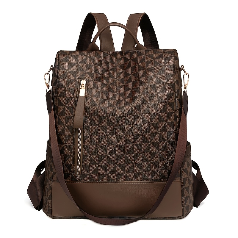 TEMU Casual Backpack Anti-theft Large Capacity Shoulder Bag Women Men Multi-pocket Versatile Outdoor Campus Work Double Shoulder Bag