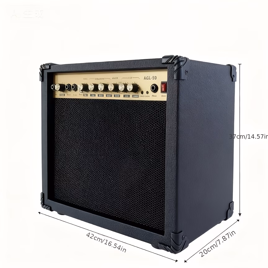 50W Guitar Combo Amplifier with 8.5-inch Speaker, Active/Passive...