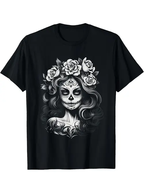 sugar skull women grunge vintage t shirt
