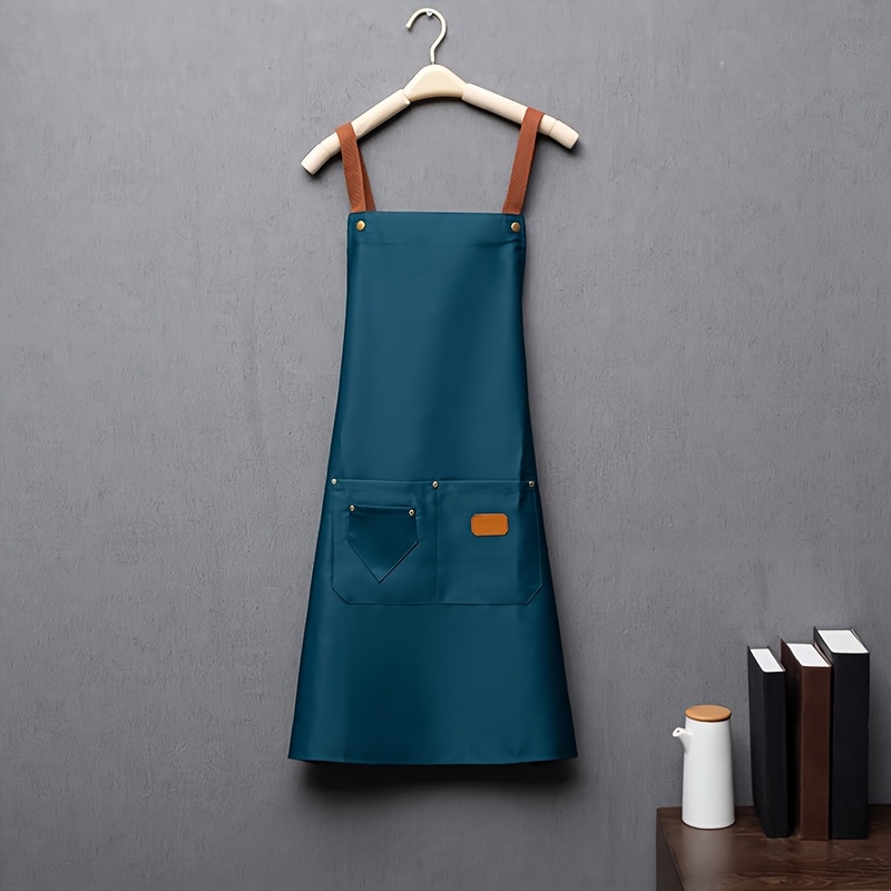 Unisex Polyester Canvas Coffee Shop Painting Apron Black