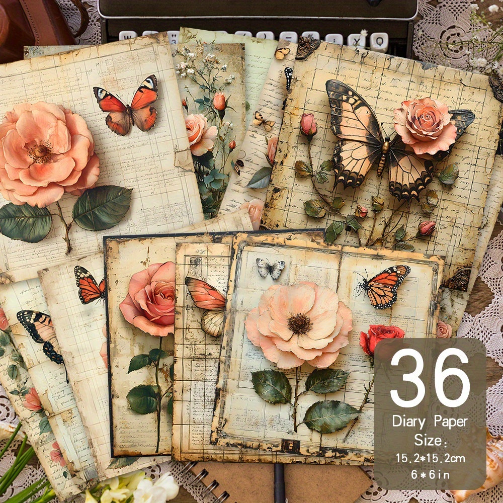 TEMU 36 vellen 6x6 inch scrapbookpapier met 12 unieke ontwerpen, perfect voor journals, handgemaakte kaarten, albums, cadeauverpakking en decoratief