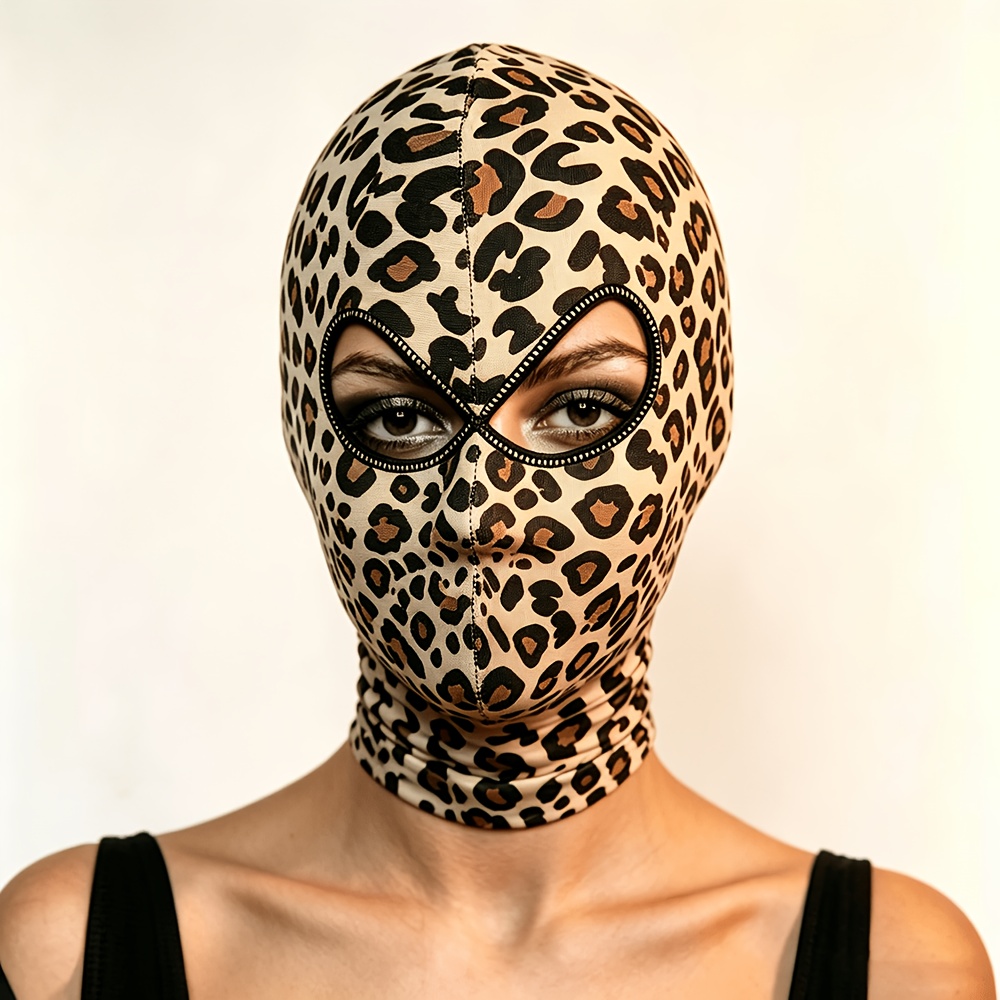 TEMU Leopard Print Classic Retro Charm, Vitality Women' Headpiece, Mysterious Ambiance Enhances Decorative For Photo Shoots, Parties, Evening , And