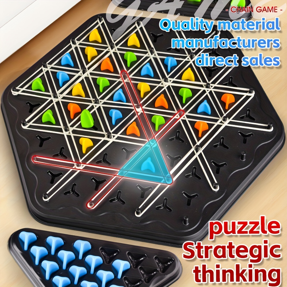 Triangular Interlocking Board Game Puzzle
