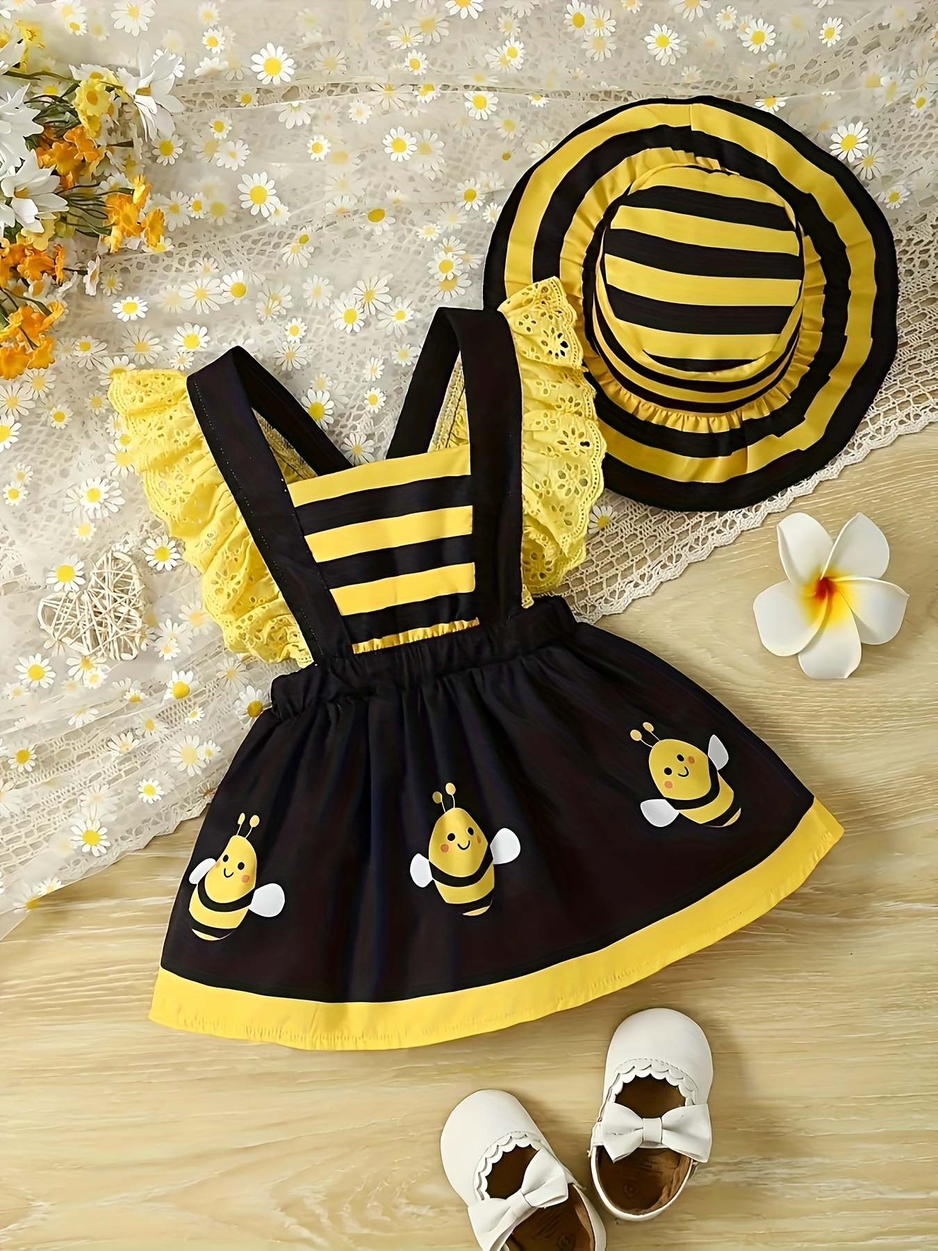 itdogs BEE DRESS Ｓ Dog Bee Costume Outfit Bumblebee Hoodie Cat Clothes Funny