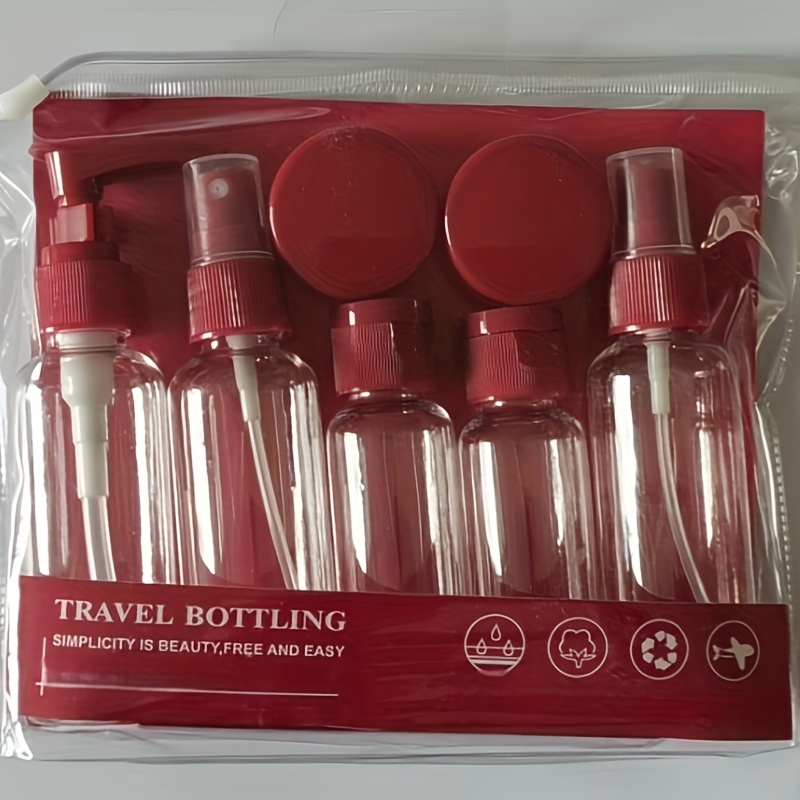 TEMU Travel Separated Bottle Set Squeeze Shower Gel Shampoo Small Bottle Empty Bottle Portable Cosmetic Water Bottle