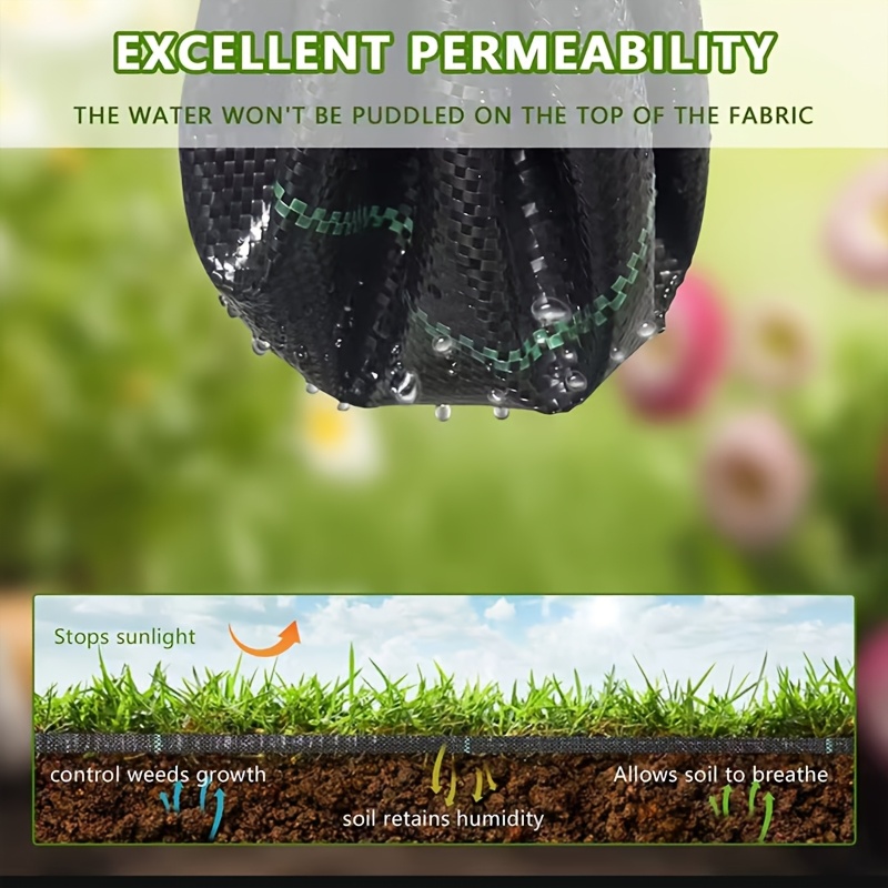 100m/3937in, 200m/7874in, 500m/19685in, Orchard Weed Prevention Cloth, Horticulture Weed Prevention Cloth, Greenhouse Greenhouse Film, Garden Weed Barrier, Garden Moss Prevention, Black PE Forest Weed Prevention