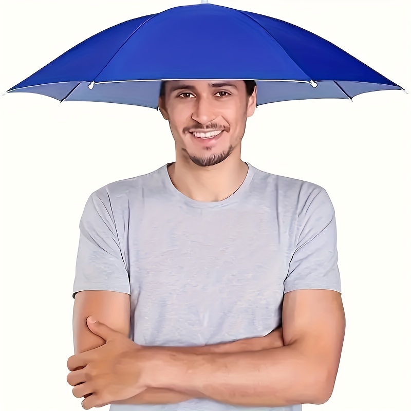 

1pc Umbrella Hat, 30 Inch Fishing Umbrella Hat Hands Free Anti-uv Umbrella Hat Adjustable Headwear For Fishing Golf Camping Beach Gardening Sunshade Outdoor