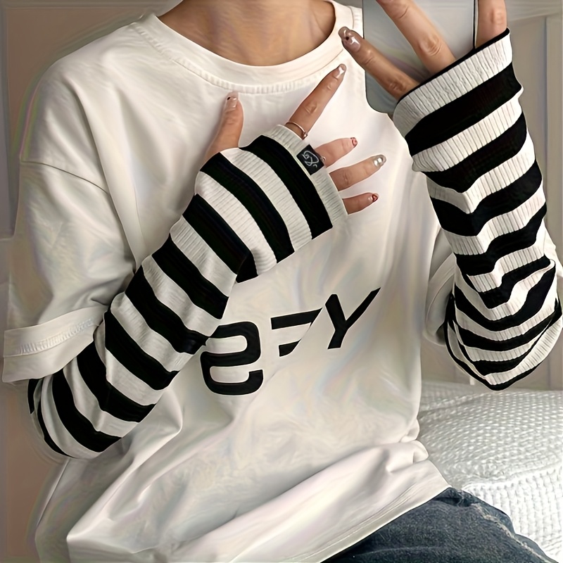 1 Pair Summer Cooling Arm Sleeves, Loose Striped Ice Sleeves - Unisex Arm Sleeves