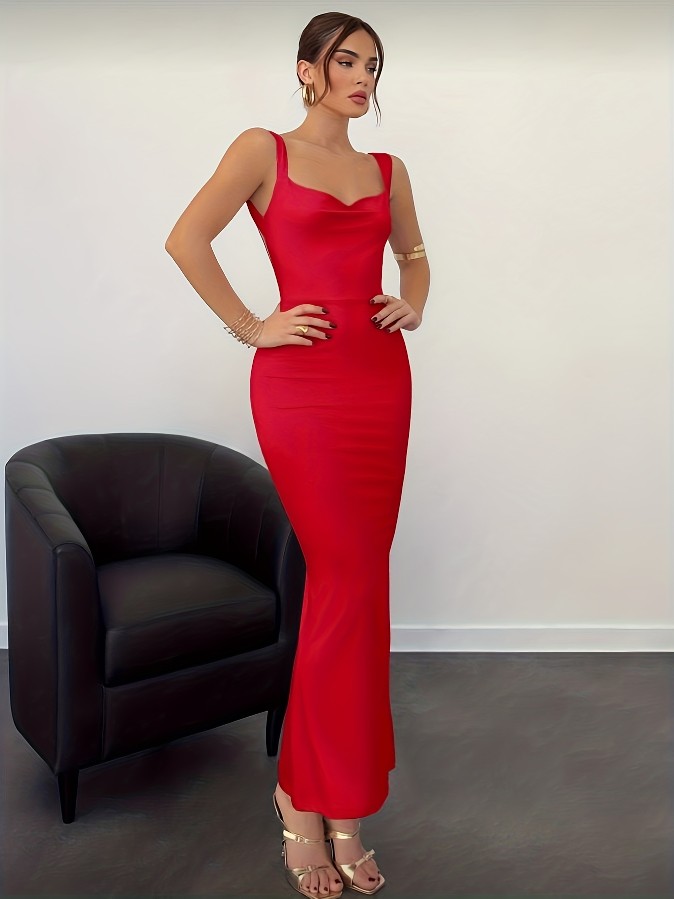 spring summer new style red waist tight bodycon wrap hip - Temu Mauritius