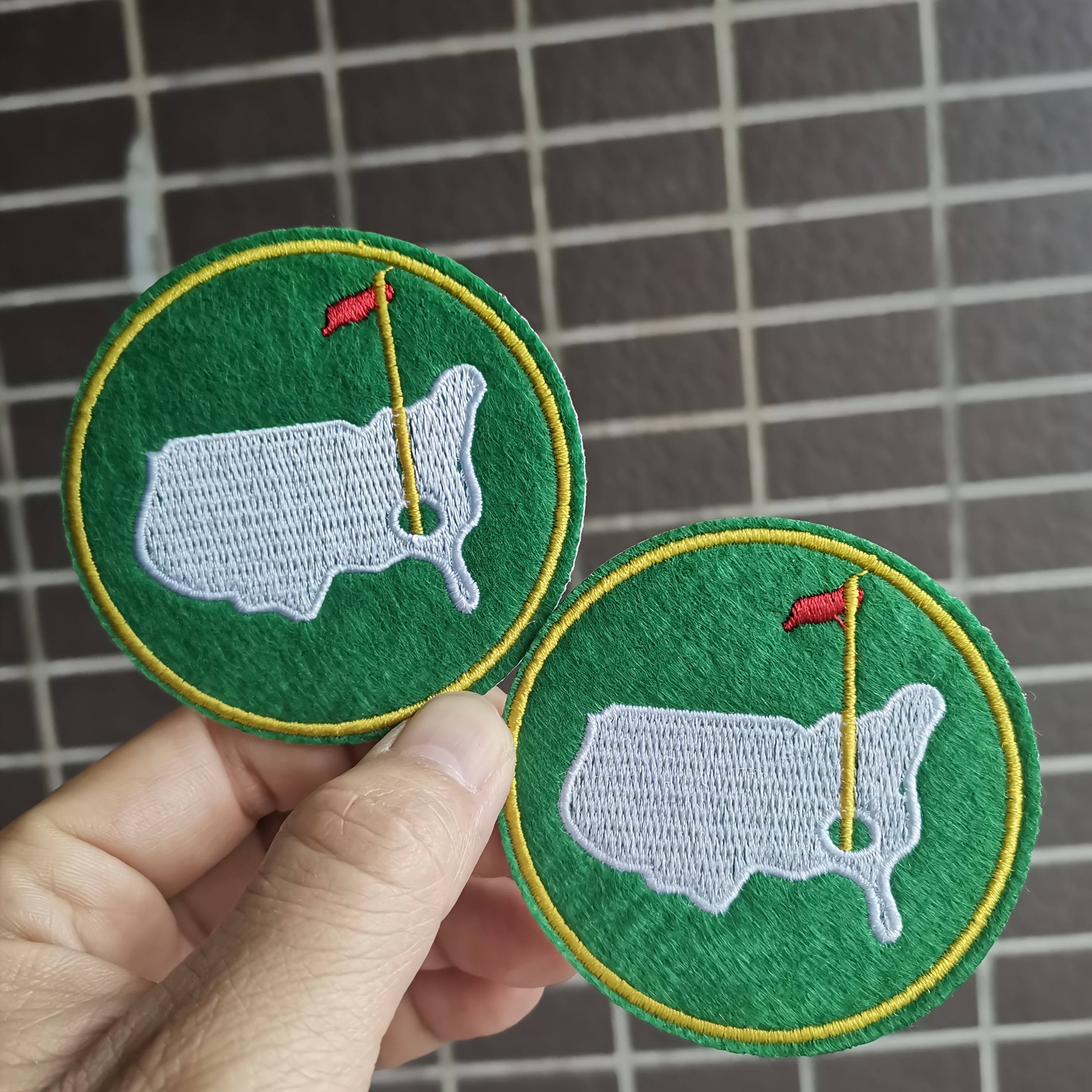 TEMU 2 Pieces Of Embroidered Fabric Patches For Clothing Additions, Hats, Shoes, And Box Decorations, Suitable For With Heat-adhesive Backing And