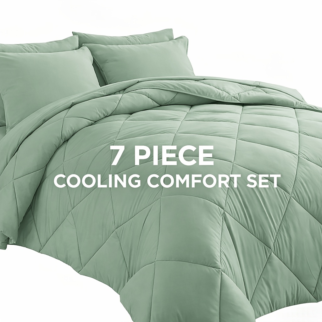 7PCS Queen Comforter Set – Solid Color: In-Depth Review, Specs & Buyer's Guide