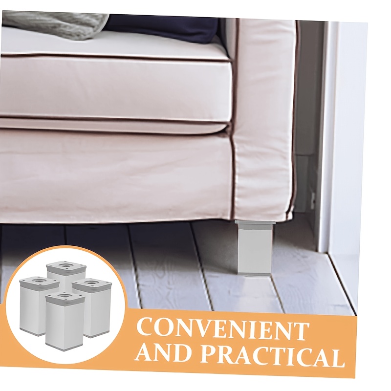 4pcs adjustable aluminum alloy furniture legs cabinet   for sofas dressers and coffee tables 40x40x80mm matte end suitable for and replacement use