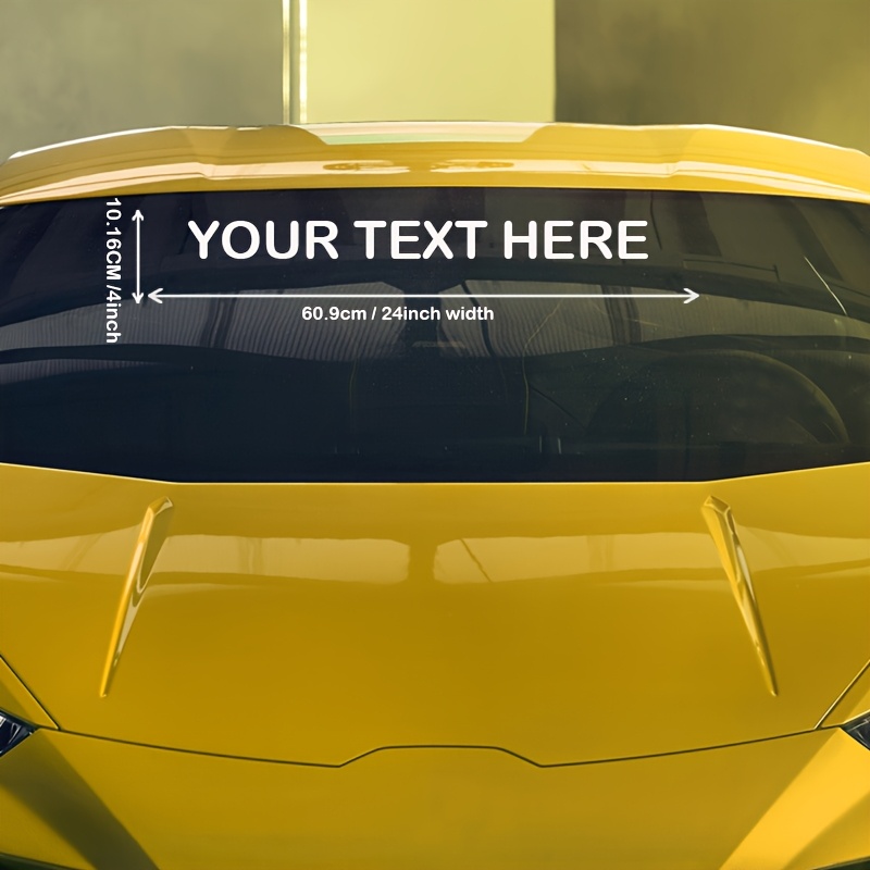 E-shop Individuelle 4" Vinyl-Autoaufkleber - Gestalten Sie Ihren eigenen Text, Farbecht & Wasserdicht für Autos, LKWs, SUVs - Einfache Anbringung, Weiß