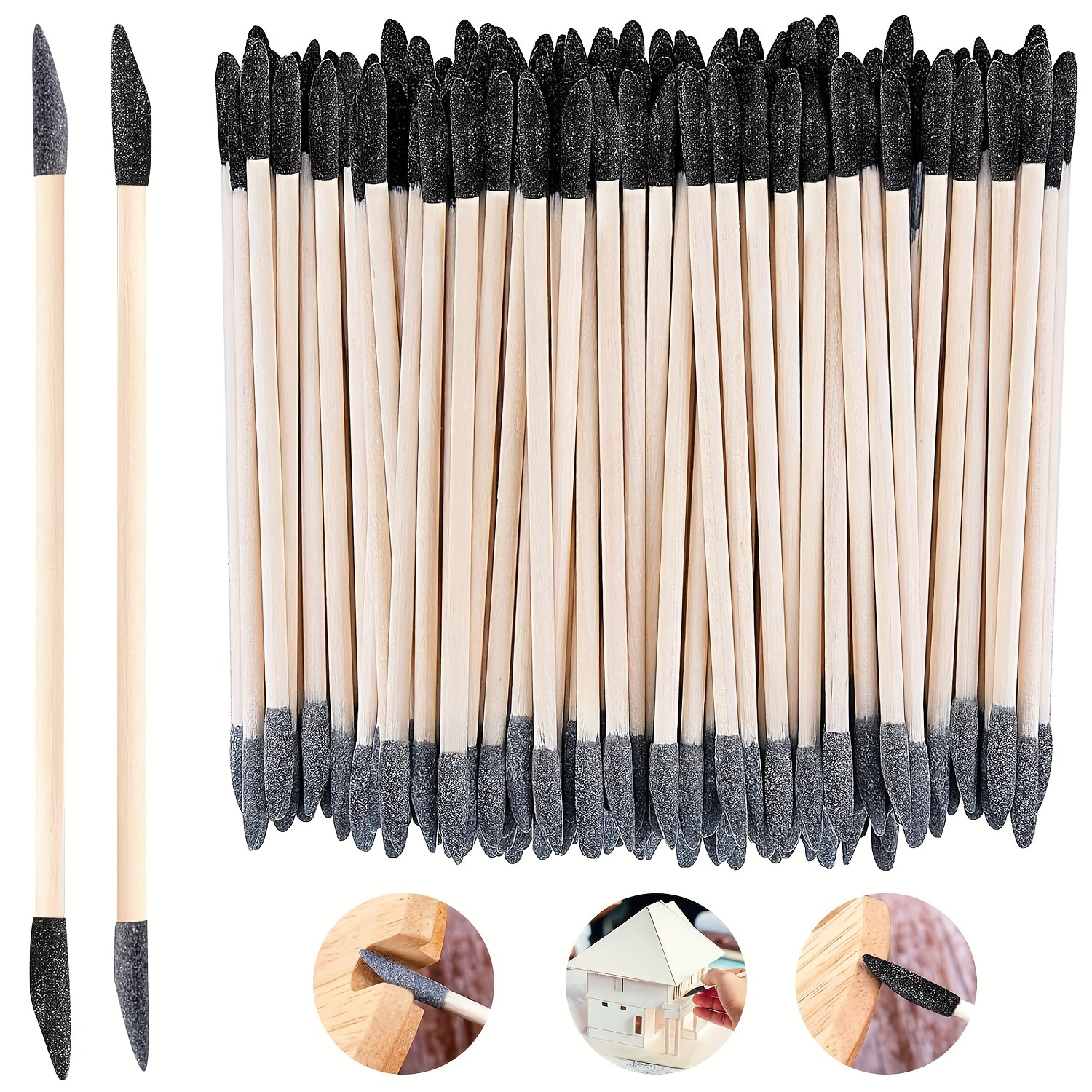 

25/50pcs Sanding Sticks, Sanding , Model Sanding Sticks, Double Head 150/280 Grit For Plastic Models, , Fine Parts, Nail Art, 5.4 * 0.27 Inch