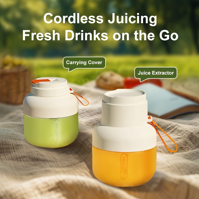 portable rechargeable blender and juicer, household juicer, home automatic  juice cup, compact and versatile glass body and food grade cup, 16 oz  capacity, portable non-slip design, great for smoothies and fresh juice |