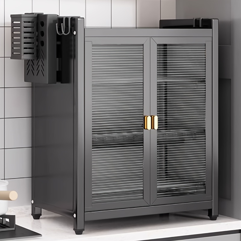 TEMU Kitchen Storage Cabinet, Multifunctional Storage Cabinet With Complete Accessories, Carbon Steel Rust Proof Surface, Sturdy Structure, Durable