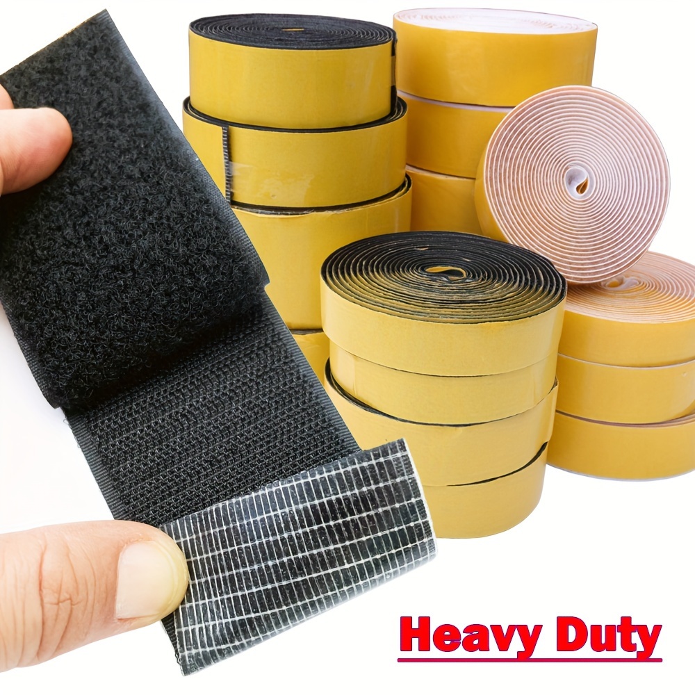 

Heavy-duty Self-adhesive Tape - 1 Meter, Nylon, Multiple Widths (16/20/25/30/38/50mm), Black & White - Ideal For Home Repairs