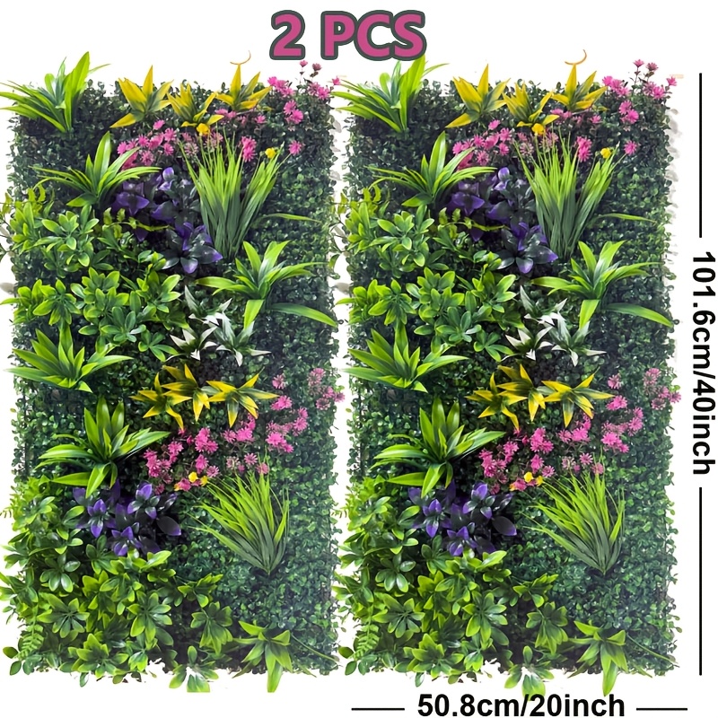 2 Stck 101,5x51,5cm / 40x20 Zoll neue knstliche grne  Pflanzen-Gras-Wandpaneele