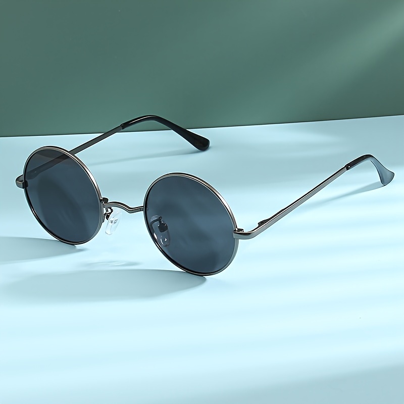 Vintage Classic Half Thick Rim Round Frame Polarized Sunglasses