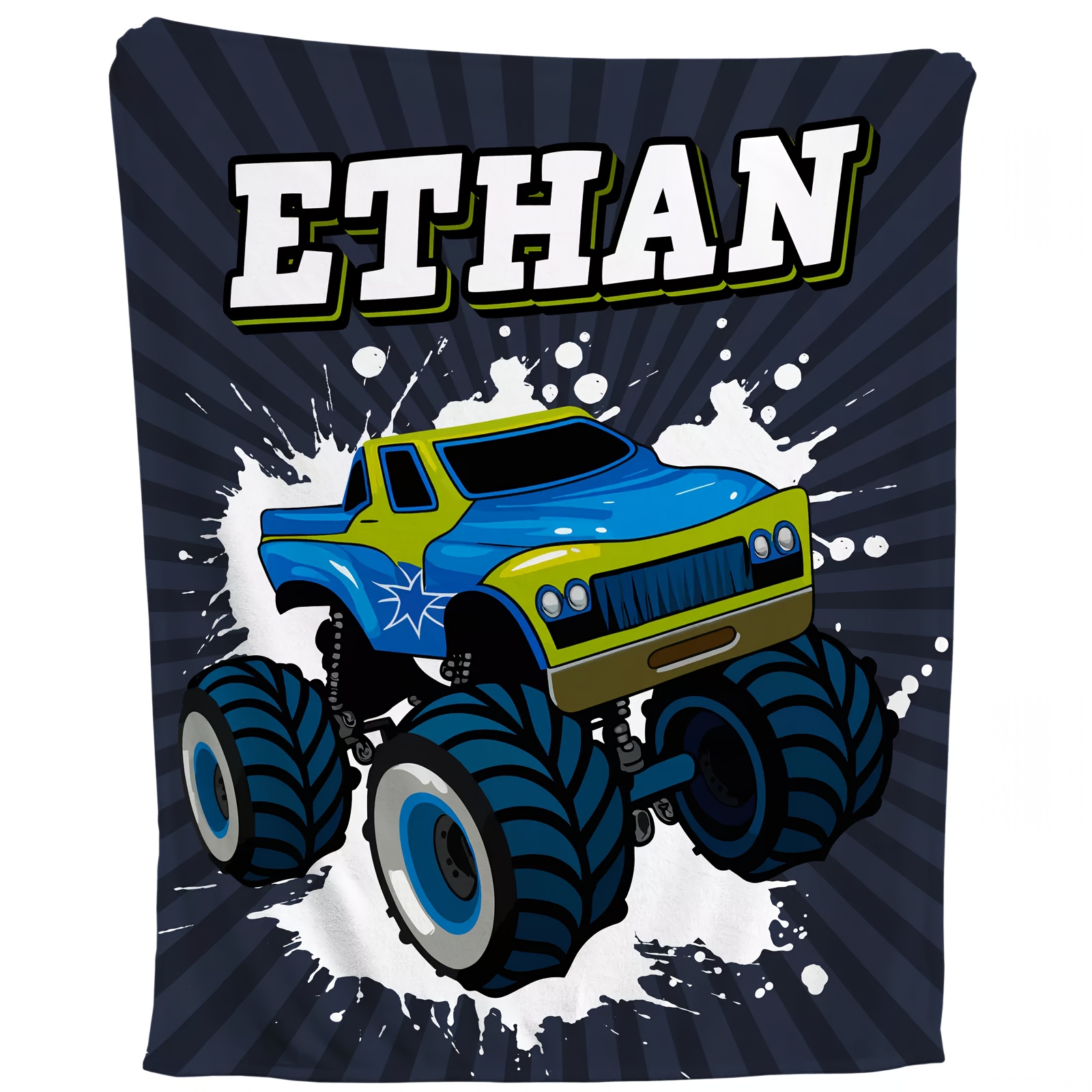 

Custom Text Off-road Vehicle Print Flannel Blanket - Personalized, For Couch, Bed, Travel, Camping, Living Room, Office - Machine Washable, Comfort