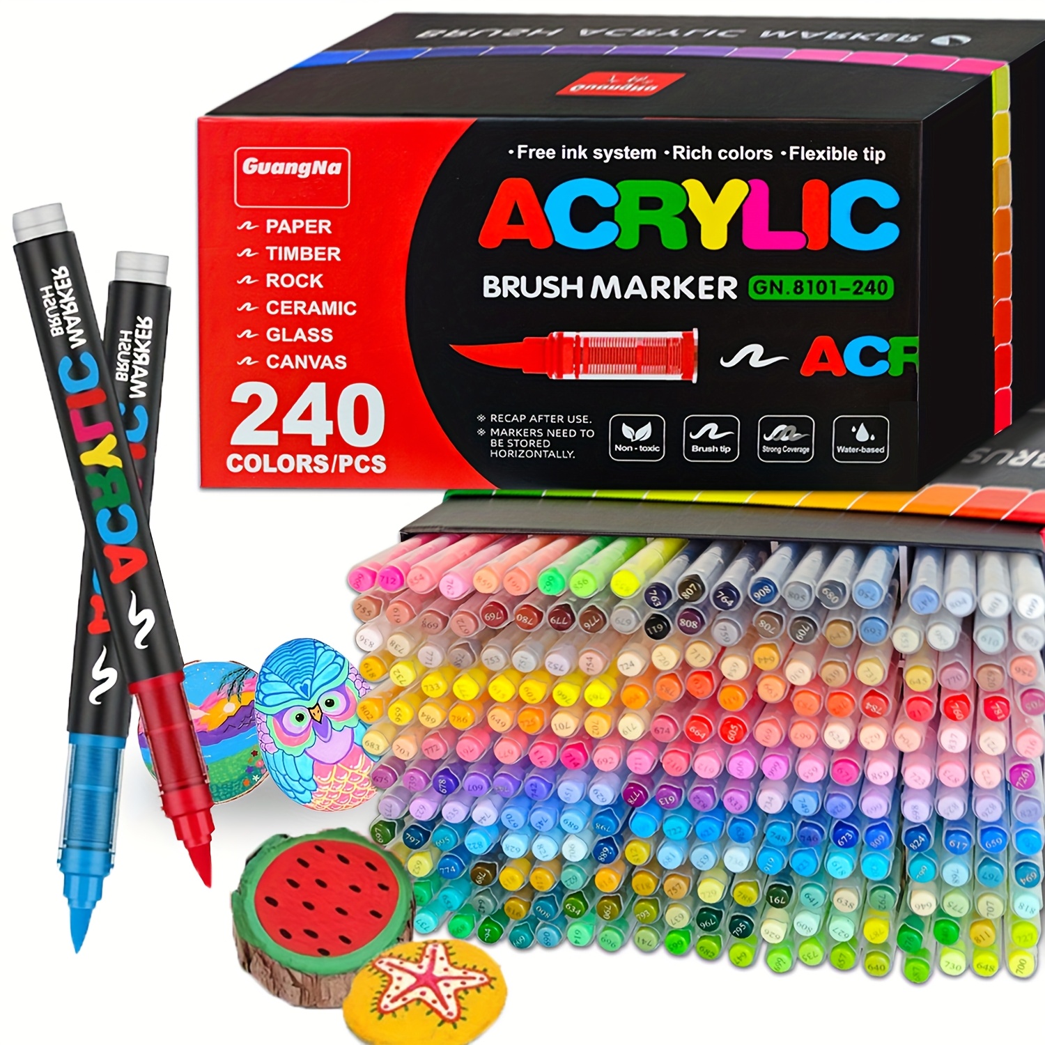 Juego De Rotuladores Artísticos Con Punta Doble De 36 Colores
