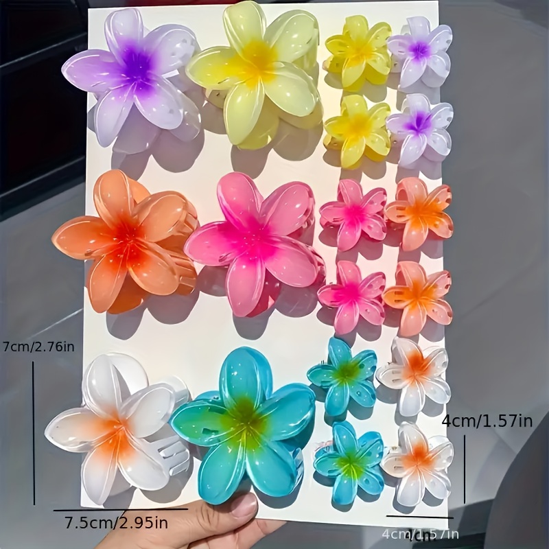 6-Piece Gradient Hair Clips - Elegant Woven Hair Ties for Women, in Various Styles, Soft to Vibrant Colors, Suitable for Beach Photography and Daily Use, Stylish Hair Accessories for Ponytails and Buns, Women's Hair Accessories