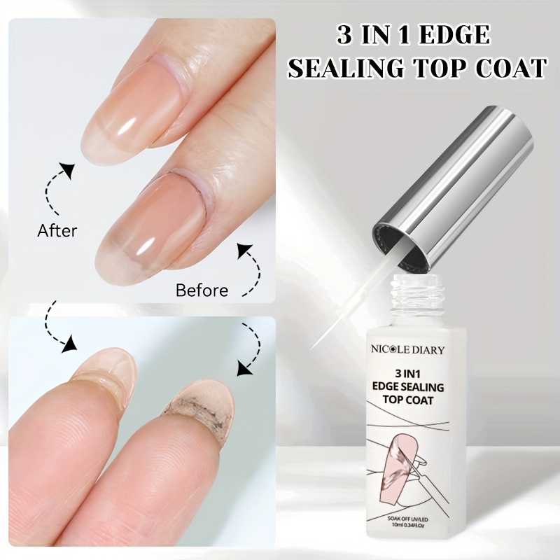 Image of Diary 10ml Edge Sealing 3 In 1 Powder Function Gel Soak Off Led Semi-permanent Varnish For Fill In Of Decoration