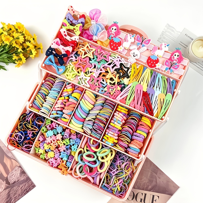 845pcs Random Cartoon Hair Accessories Set