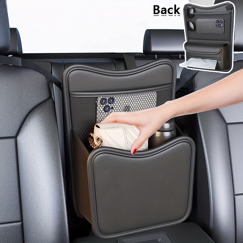 

Car Handbag Holder Between Seats Pu Leather Large Capacity Car Purse Holder Automotive Consoles & Organizers For Document Phone Storage Car Organizer