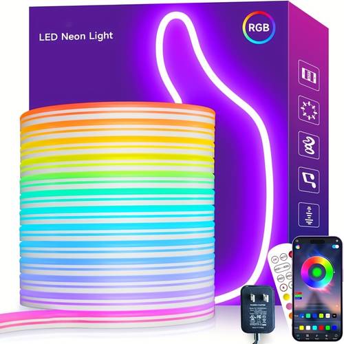 led neon light 5m rgb with remote control 24v controller waterproof flexible neon light with rgb halloween christmas atmosphere le light decoration