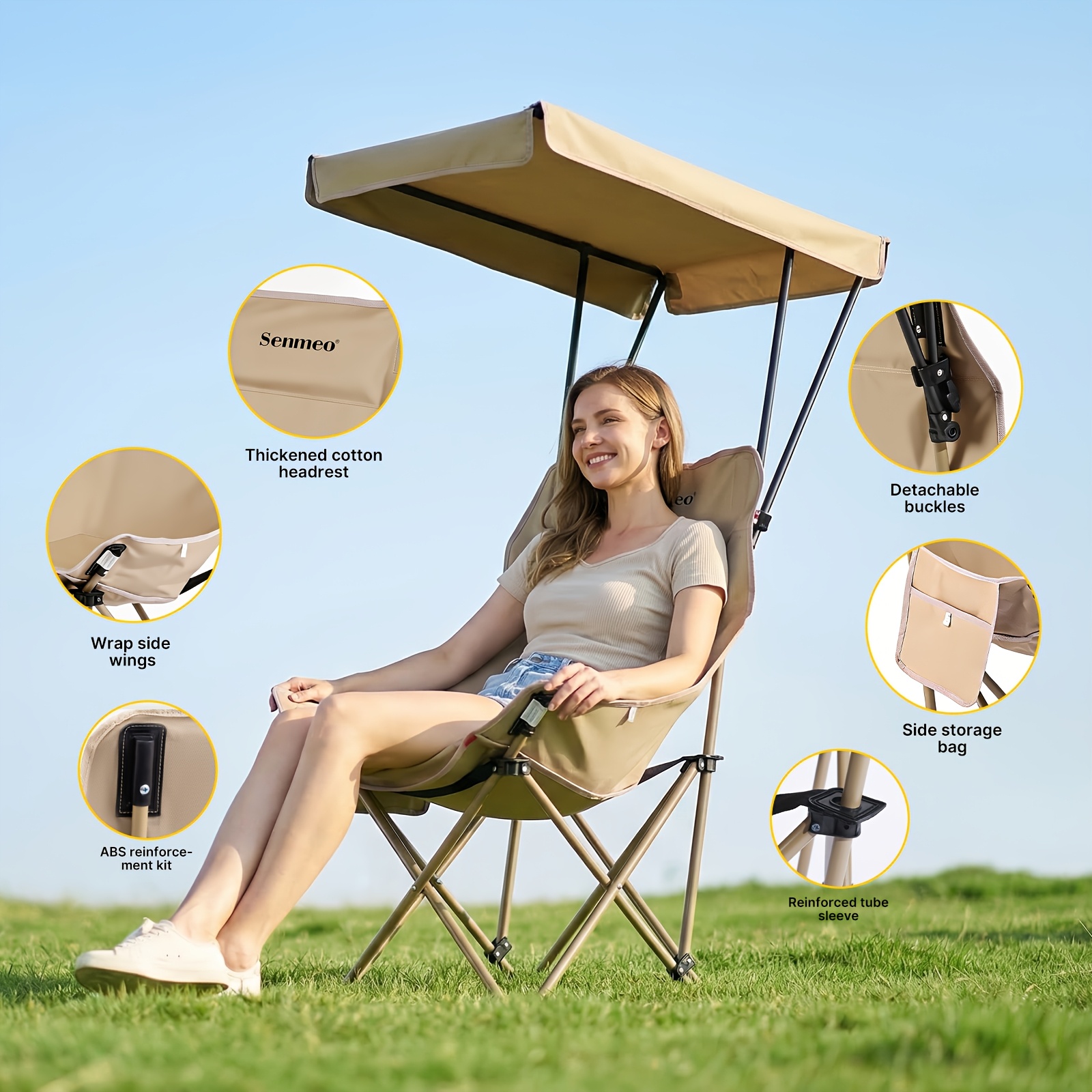 campingstuhl sonnenschutzverdeck sonnenschutz