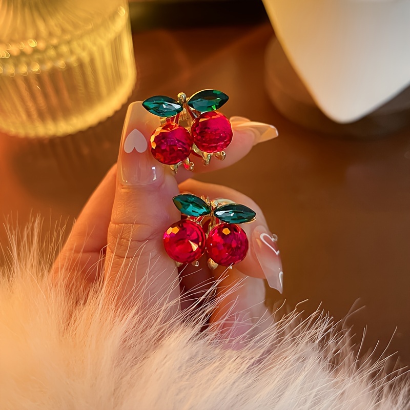 1pc cute cherry hair clips suitable small cherry - Temu Oman