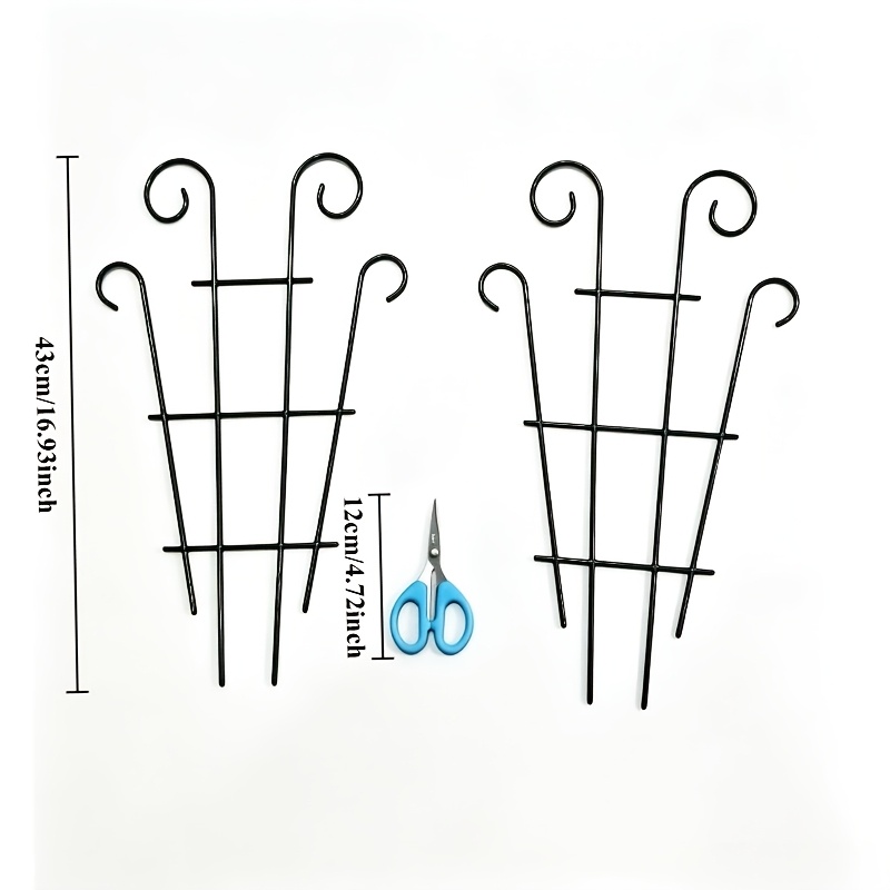 TEMU Pack Of 3 (2 Plant Climbing Frames + 1pc 4.72inch Pruning Scissors), Potted Vine Flower Support Frame, Space-saving Indoor And Outdoor Gardening