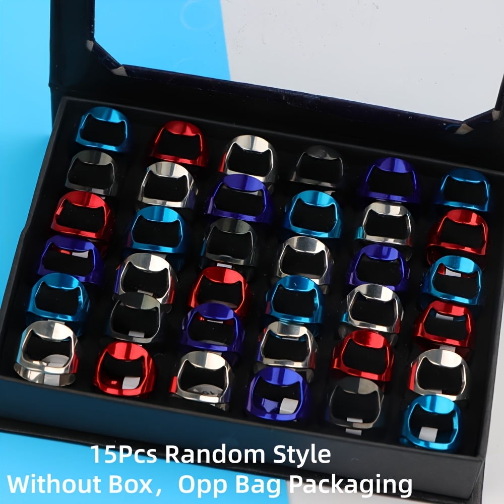 TEMU 15pcs/lot Fashionable Unique Stainless Steel Bottle Opener For Men Women, Simple Styles, Suitable For Bars, Restaurants, Beverage Tools,