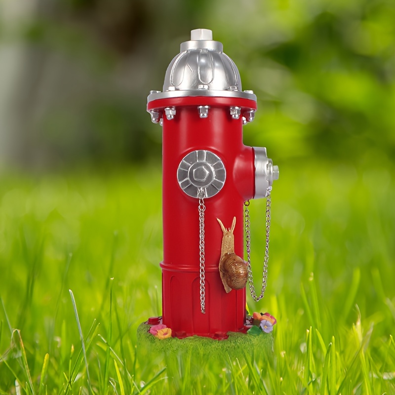 

Outdoor Decorative Resin Sculpture Flowers And Small Fire Hydrant With Ornaments