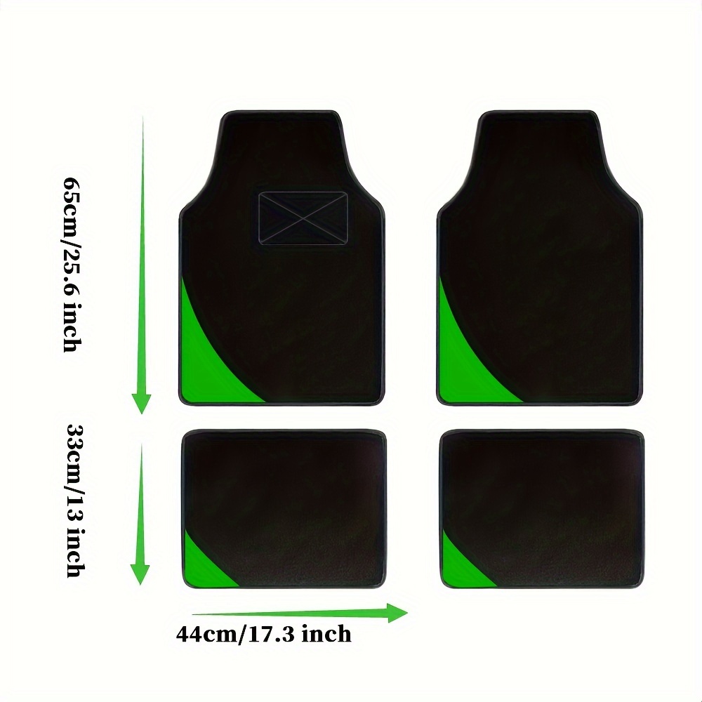 Image of Muchkey Universal Fit Automotive Floor Mats Fits Most Cars, Suvs, And Trucks, Colorful Outline Design Full Set Floor Liners