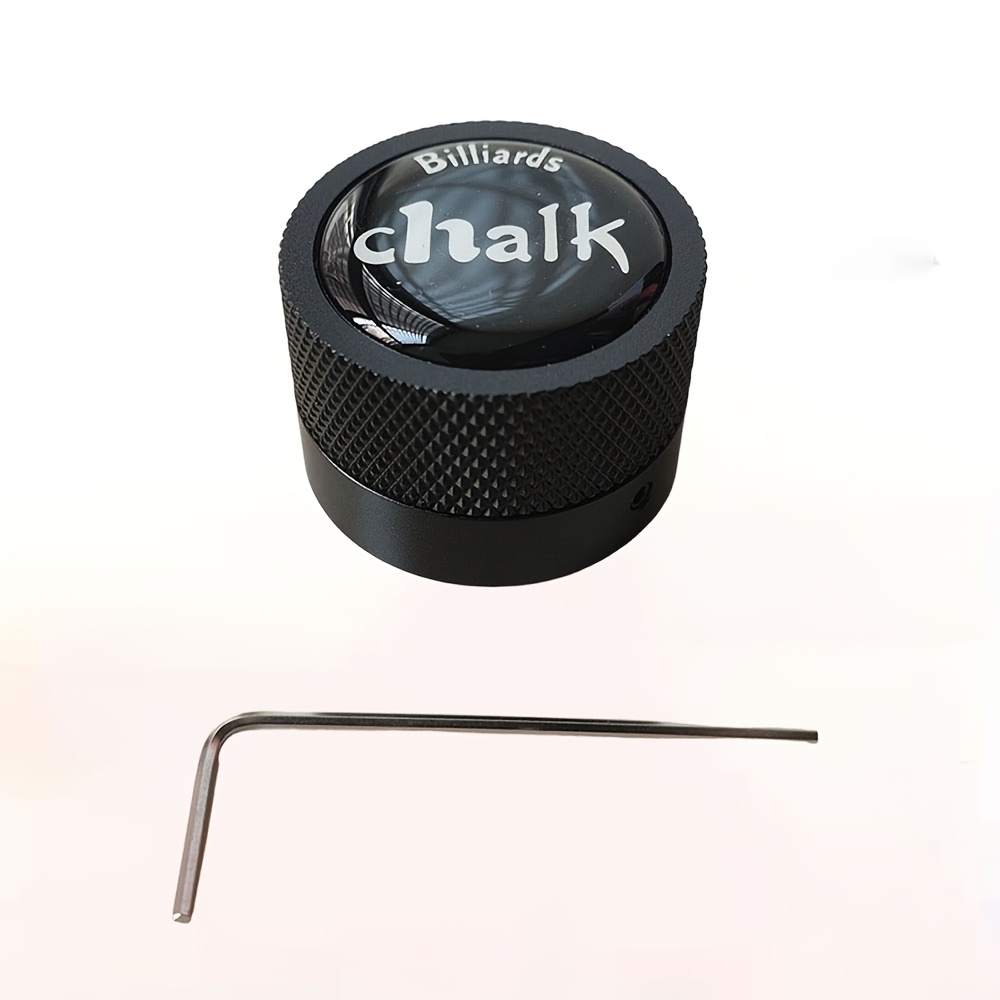 TEMU 1pc Aluminum Alloy Chalk Box, Moisture-proof, Pressure-resistant, Magnetic Absorption Storage Case, Round Single-chalk Holder For Billiards And