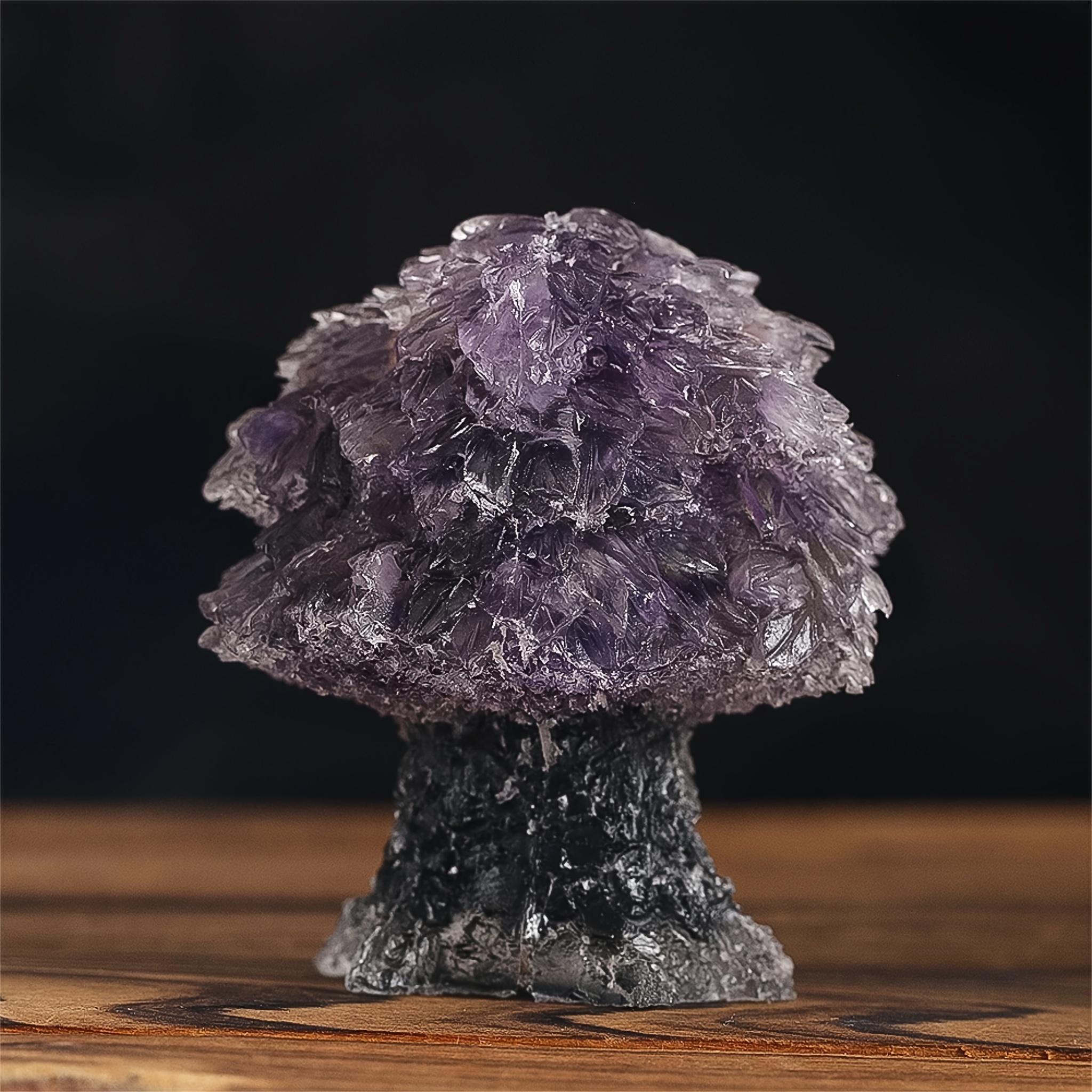 

Natural Amethyst Crystal Shui, And Crystals Fluorite Base Bonsai For Home Office Table Decor Wealth And Luck