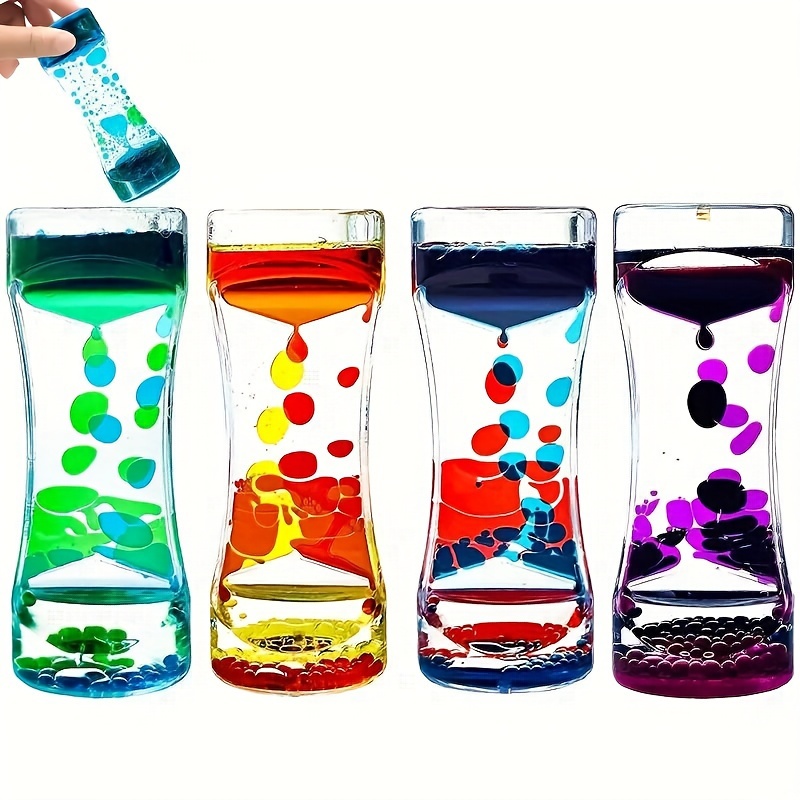 

Dual-color Liquid Oil Drip Hourglass Timer - Creative Desk Decor, Relax Craft Gift, Mold-resistant Plastic